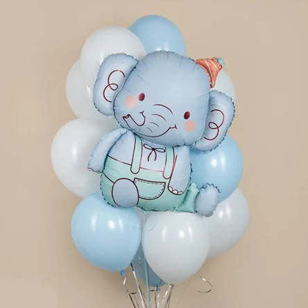 слоник для мальчика и шары для выписки ( номер 36)