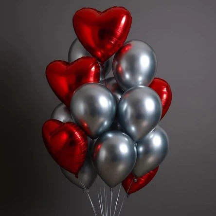 набор шаров ( номер 14)  "Серебряная любовь"