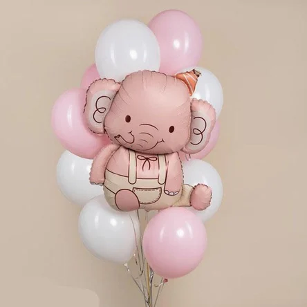 Слоник для девочки и шары для выписки ( номер 38)